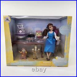 Disney Store Princess Belle Dinner Party Doll Playset Beauty & The Beast RARE