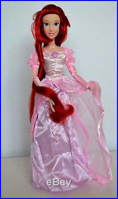 Disney Store Princess Little Mermaid Ariel large Singing Doll Pink Dress 17 Sho
