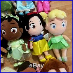 Disney Store Princess Toddler Plush Dolls Doll SET LOT of 14 RETIRED 12 Funko