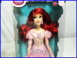Disney Store Singing Princess Ariel Doll In pink dress 17 Sold Out