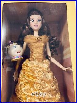 Disney Store Spinning & Lights Belle 16 Doll Singing Potts Beauty & Beast 2016