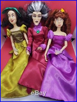Disney Store Stepmother Tremaine Wicked Step Sisters Classic Dolls Cinderella