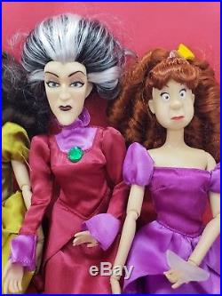 Disney Store Stepmother Tremaine Wicked Step Sisters Classic Dolls Cinderella