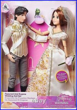 Disney Store Tangled Bride Rapunzel and Flynn Rider Wedding Doll Set Princess