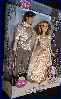 Disney Store Tangled Rapunzel Short Brown Hair and Flynn Rider Wedding Doll Set