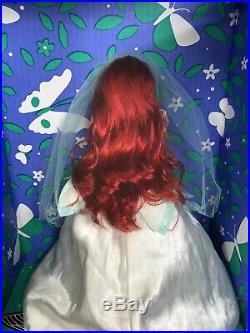 Disney Store The Little Mermaid Ariel Wedding Dress Doll Princess Jointed
