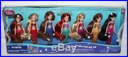 Disney Store The Little Mermaid Ariel and Sisters Gift Set 7 Dolls NIB 5.5 doll