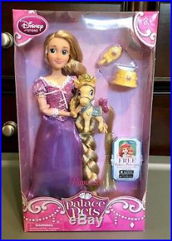 Disney Store palace pets Rapunzel With Glitter Horse Super RARE Pet Movie Doll