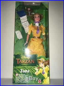 Disney Tarzan Classic 8 Jane Doll & Little Monkey Of The Jungle Mattel