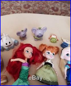 Disney animators 5 princess dolls huge lot dolls and accessories