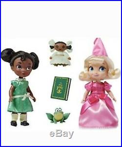 Disney animators collection mini Princess Tiana Charlotte dolls with accessories