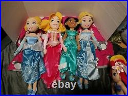 Disney princess 20 Plush dolls LOT OF 19 DOLLS GREAT DEAL