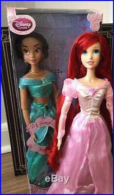 Disney singing dolls 17 LOT of 3 Ariel, Pocahontas, Jasmine + HER ORIGINAL BOX
