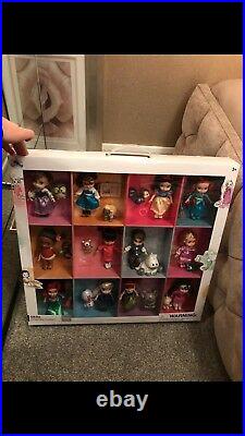 Disney store Animator Princess Collection New Boxed 12 dolls and glitter friends