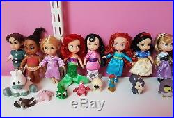 Disney store Mini Animators' Collection Princess Dolls Set Of 12 Figures playset