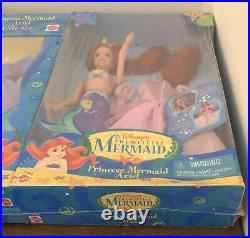 Disneys Princess Mermaid Ariel Gift Set Doll Dress N Play Purple VHTF NRFB