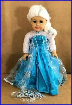 Elsa Frozen OOAK 18 Custom American Girl doll dress princess queen Disney 2
