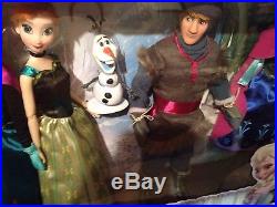 Frozen Elsa Anna Kristoff Hans Deluxe 12 Doll Gift Set Coronation Disney Store