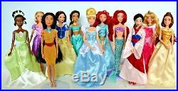 Full Set of 11 Disney Princess Dolls/Rapunzel/Belle/Ariel/Tiana/Mulan/Pocahontas