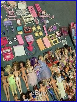 HUGE Disney Princess Barbie ken Kelly Lot 110+ Dolls, Accessories, Prince, shoes