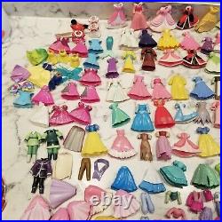 HUGE Lot Polly Pocket Dolls & Clothes Rubber ALL DISNEY PRINCESS OVER 300 PCS