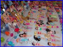 Huge 300+polly Pocket Lot 100 Dollsdisney Princess/prince Magic Clips Clothes+