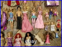 Huge Lot 30 Barbie Dolls Ken Dog Disney Princess Aurora Sleeping Beauty NIB Surf