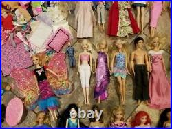 Huge Lot 30 Barbie Dolls Ken Dog Disney Princess Aurora Sleeping Beauty NIB Surf