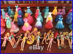 Huge Lot of Disney Princess MagiClip Dolls Figures & Dresses Gliders with Prince