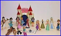 LOT POLLY POCKET DISNEY -2 Beauty & the Beast Castles Princess Dolls Carriage- &