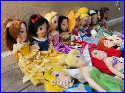 LOT of 16 Disney Plush Princess Dolls 21 Rapunzel Ariel & MORE RARE SHIP NOW