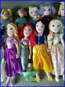 Large Bundle Disney Store Princess Dolls Plushes 50cm 15 Dolls Jasmine Belle