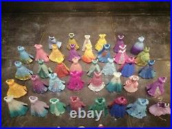Large Bundle of Disney Princess Magic Clip 45 x Dolls 38 x Dresses + Extras