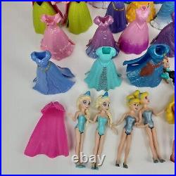 Large Lot of Disney Princess Magiclip & Glitter Glider Dolls and Dresses