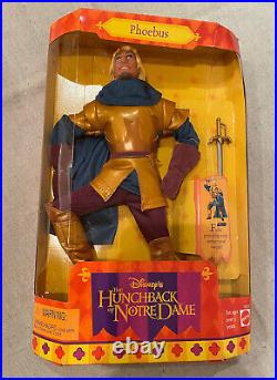Lot/3 NIB Vintage 1995 Disney The Hunchback of Notre Dame Phoebus Esmeralda Quas