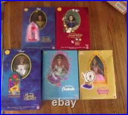 Lot 5 Disney Signature Dolls Belle-SnowWhite-Beast-Cinderella-Sleeping Beauty
