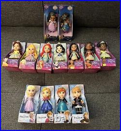 Lot Of 13 Disney Encanto/Princess/Frozen Mini Toddler Dolls 3 100 years