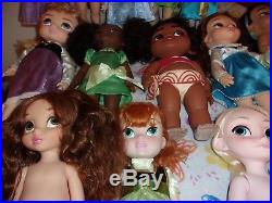 Lot Of 14 Adorable Disney Animator Princess Dolls Rapunzell Belle Brave Frozen++