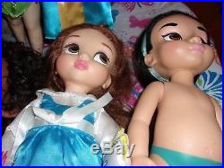Lot Of 14 Adorable Disney Animator Princess Dolls Rapunzell Belle Brave Frozen++