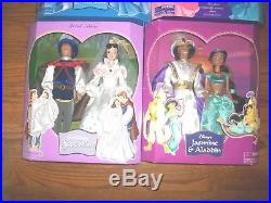 Lot of 2 Disney Princess Snow White Wedding -Jasmine & Aladdin Gift Set SE