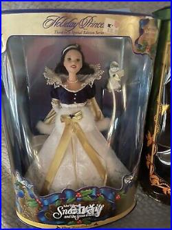 Lot of 4 Barbie 1998 Disney Holiday Princesses Snow, Jasmine, Belle & Cinderella