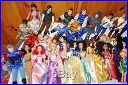 Lot of Disney Princess Barbie Dolls with thirty-one tote for storageEUC