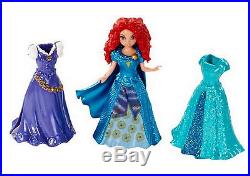 MATTEL Disney Princess MagiClip Dolls & Dresses Shimmer Fashion Set Merida NEW