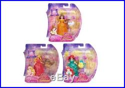 MATTEL Genuine Disney Princess Glitter Glider Dolls NEW Ariel Aurora & Belle