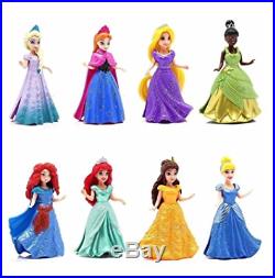 Magiclip Dolls MATTEL GENUINE x 8 Disney Princess Toys Anna Elsa Belle Ariel etc