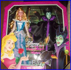 Mattel DISNEY Signature Collection Sleeping Beauty & Maleficent Doll Set NIB