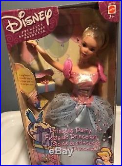 Mattel Disney Princess Party Dolls Set Ariel Jasmine Belle Aurora Snow White HTF