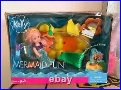 Mermaid Fun Kelly Bride Barbie Doll Merman Disney Liddle Kiddles Strap LOT 15