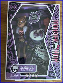 Monster High First Wave Clawdeen Wolf Doll Mattel New in Box