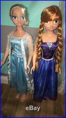 My life size Set of Elsa And Anna 3ft Tall Dolls